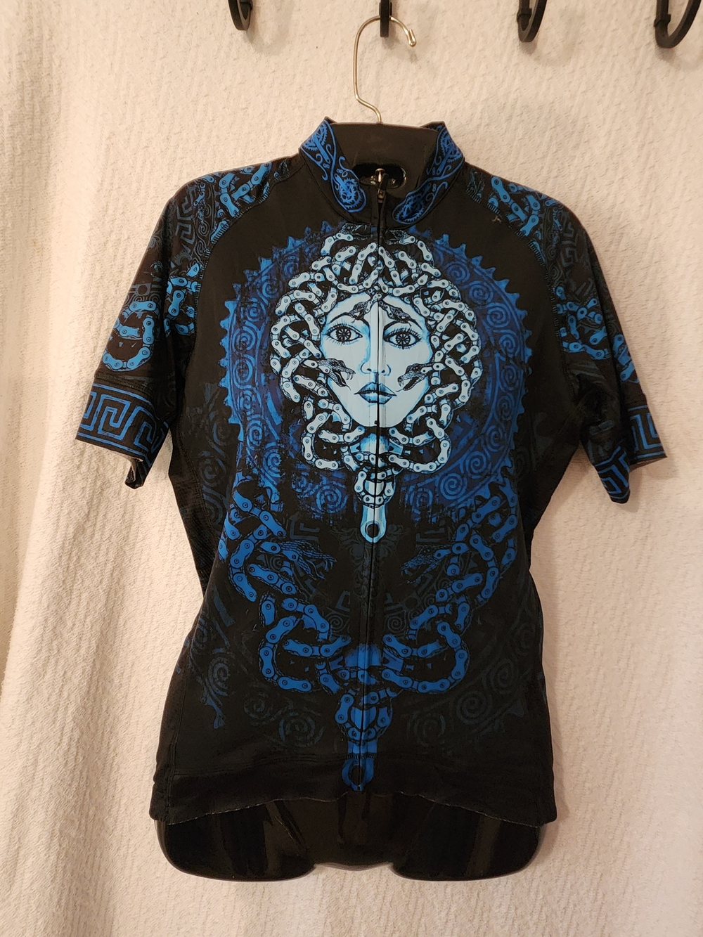 CYCOLOGY  Graphic Zip-Up Women's Bike Zip TOP size LARGE